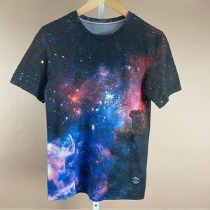 Yizzam Men's Small Space Galaxy Astrology All Around Graphic Tee Made in USA